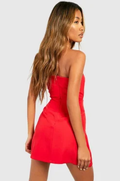 Mini Dresses|Suits & Tailoring*boohoo Bandeau Tailo Mini Dress red