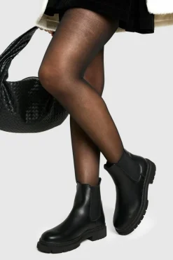 Chunky Boots|All Boots*boohoo Basic Chunky Chelsea Boots black