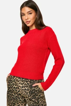 Jumpers|Jumpers & Cardigans*boohoo Basic Crew Neck Crop Jumper red