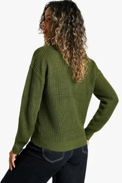 Jumpers*boohoo Basic Crew Neck Jumper forest