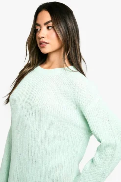 Mini Dresses|Jumper Dresses*boohoo Basic Crew Neck Jumper Dress mint