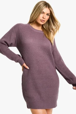 Jumper Dresses|Jumper Dresses*boohoo Basic Crew Neck Jumper Dress purple