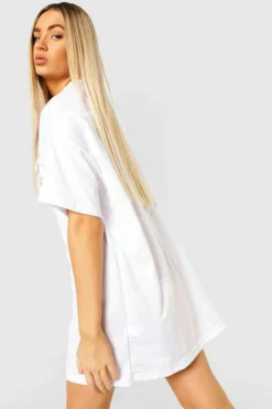 T-Shirt Dresses|Shirt Dresses*boohoo Basic Oversized T-shirt Dress white