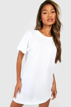 T-Shirt Dresses|Shirt Dresses*boohoo Basic Oversized T-shirt Dress white
