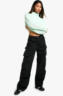 Jumpers|Jumpers & Cardigans*boohoo Basic Roll Neck Crop Jumper mint
