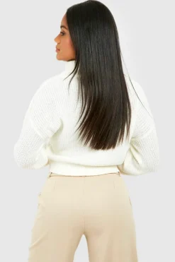 Jumpers|Jumpers & Cardigans*boohoo Basic Roll Neck Jumper cream