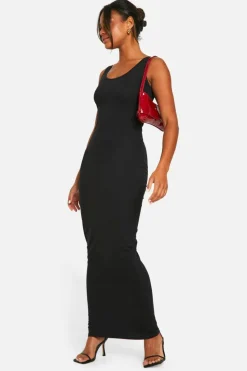 Bodycon Dresses*boohoo Basic Scoop Neck Maxi Dress black