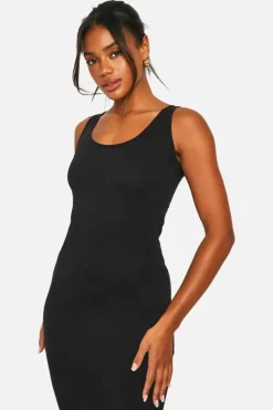 Bodycon Dresses*boohoo Basic Scoop Neck Maxi Dress black