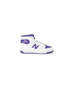 Trainers*New Balance BB550 High Top Sneakers White Purple