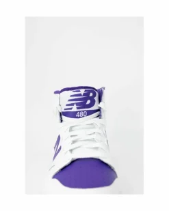 Trainers*New Balance BB550 High Top Sneakers White Purple