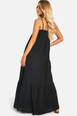 Smock Dresses*boohoo Bead Embellished Smock Maxi Dress black