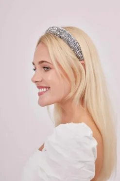 Hair Accessories*My Accessories London Beaded Headband Silver