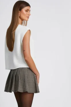 Cardigans*Quiz Knit Sleeveless Cardigan Beige