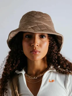 Hats & Gloves|Hats & Gloves*SVNX Quilted Bucket Hat Beige