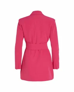 Blazer Dresses*Vila Clothes Belted Blazer Dress Pink Fuchsia