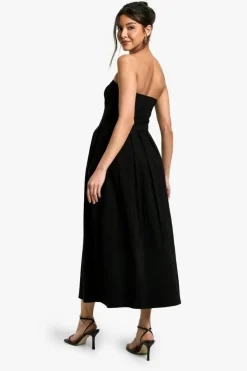 Skater Dresses*boohoo Bengaline Corset Skater Midaxi Dress black
