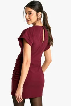 T-Shirt Dresses|Shirt Dresses*boohoo Bengaline T-Shirt Dress wine
