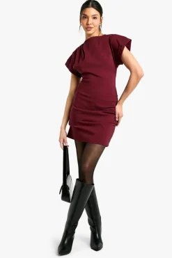 T-Shirt Dresses|Shirt Dresses*boohoo Bengaline T-Shirt Dress wine