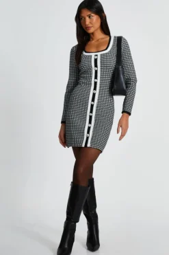 Jumper Dresses|Jumper Dresses*Quiz Boucle Knit Jumper Dress Black