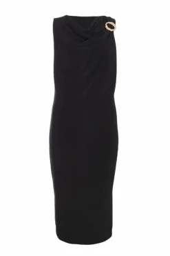 Midi Dresses*Quiz Buckle Detail Midi Dress Black