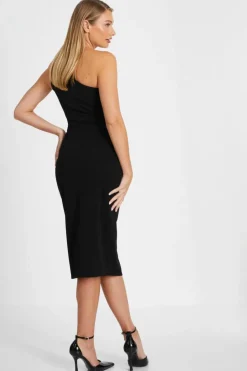 Midi Dresses*Quiz Corsage Midi Dress Black