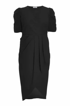 Wrap Dresses|Midi Dresses*Quiz Curve Wrap Midi Dress Black