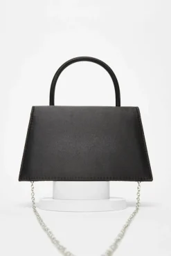 Handbags*Quiz Diamante Bow Bag Black