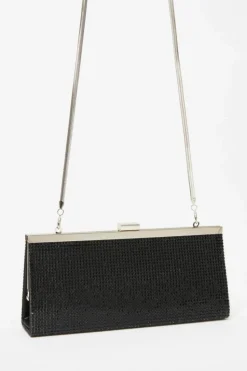 Handbags|Clutch Bags*Quiz Diamante Clutch Bag Black