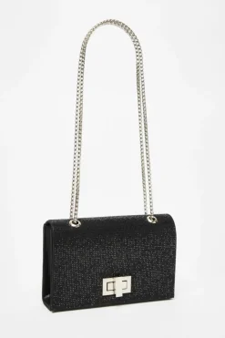 Cross-Body Bags|Handbags*Quiz Diamante Crossbody Bag Black