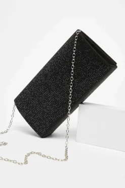 Handbags|Clutch Bags*Quiz Diamante Embellished Clutch Bag Black