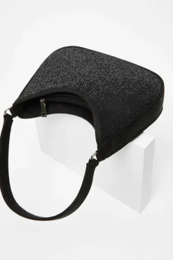 Shoulder Bags|Handbags*Quiz Diamante Shoulder Bag Black