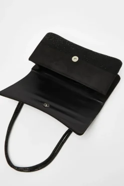 Shoulder Bags|Handbags*Quiz Diamante Shoulder Bag Black