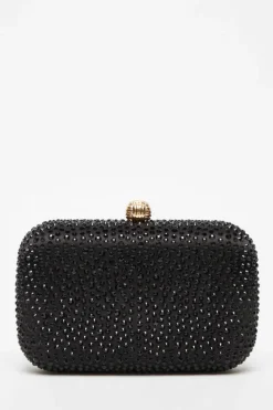 Handbags|Clutch Bags*Quiz Embellished Box Bag Black