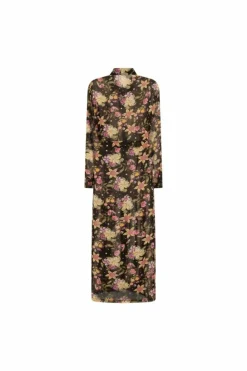 Shirt Dresses*Girls On Film Floral Shirt Dress Black