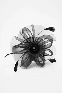 Hair Accessories*Quiz Flower Diamante Headband Fascinator Black