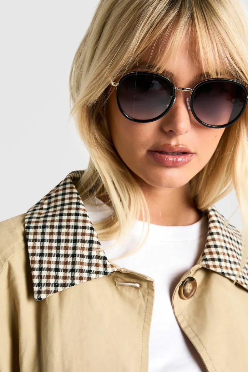 Sunglasses*boohoo Frame Round Sunglasses black
