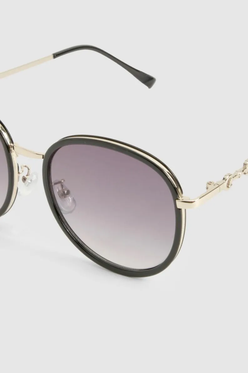 Sunglasses*boohoo Frame Round Sunglasses black