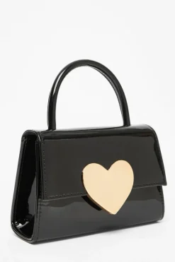 Handbags*Quiz Heart Detail Bag Black