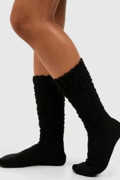 Tights & Socks|Tights & Socks*boohoo Knitted Slouchy Socks black