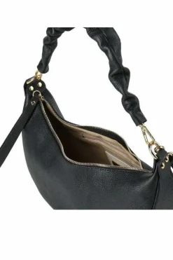 Shoulder Bags*Sostter Black Pebbled Baguette Leather Shoulder Bag | BDAYB Beige