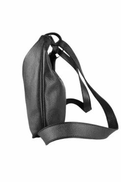 Cross-Body Bags|Handbags*Sostter Pebbled Leather Convertible Tote Backpack | BYEDD Black