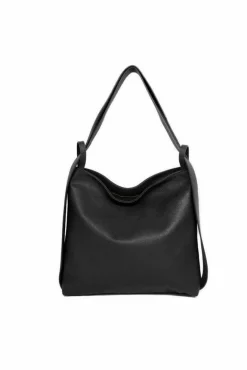 Cross-Body Bags|Handbags*Sostter Pebbled Leather Convertible Tote Backpack | BYEDD Black