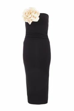 Bodycon Dresses*Quiz Petite Corsage Midaxi Dress Black