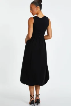 Midi Dresses*Quiz Puff Ball Midi Dress Black