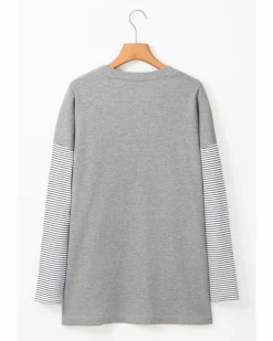Cardigans*Azura Exchange Black Stripe Colorblock Patchwork Open Front Cardigan with Pocket Multi