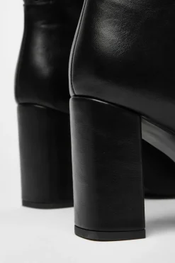 All Boots|Boots*Quiz Wide Fit Faux Leather Knee High Boots Black