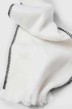 Hats & Gloves|Hats & Gloves*boohoo Blanket Stitch Trim Knitted Scarf cream