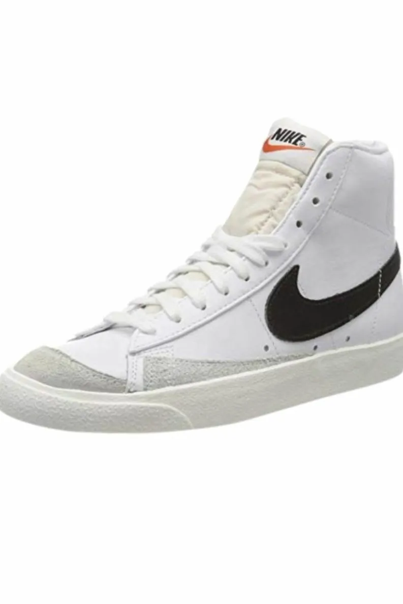 Trainers*Nike Blazer Mid 77 Vintage Black Logo Sneakers White