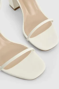 Sandals|Heels*boohoo Block Heel Two Part Sandals white