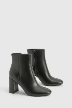 Heels|Heeled Boots*boohoo Block Heeled Ankle Boot black